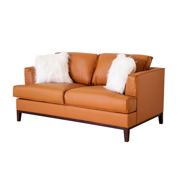 Ebern Designs Deeyan 66'' Leather Sofa Wayfair